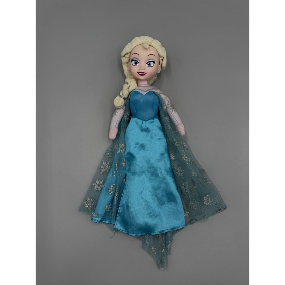 Disney Frozen Princess Elsa Plush Doll Vinyl Face Just Play 12"